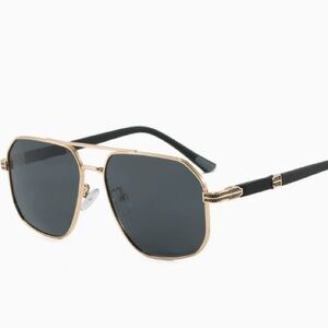 Gold and Black Women's Sunglasses